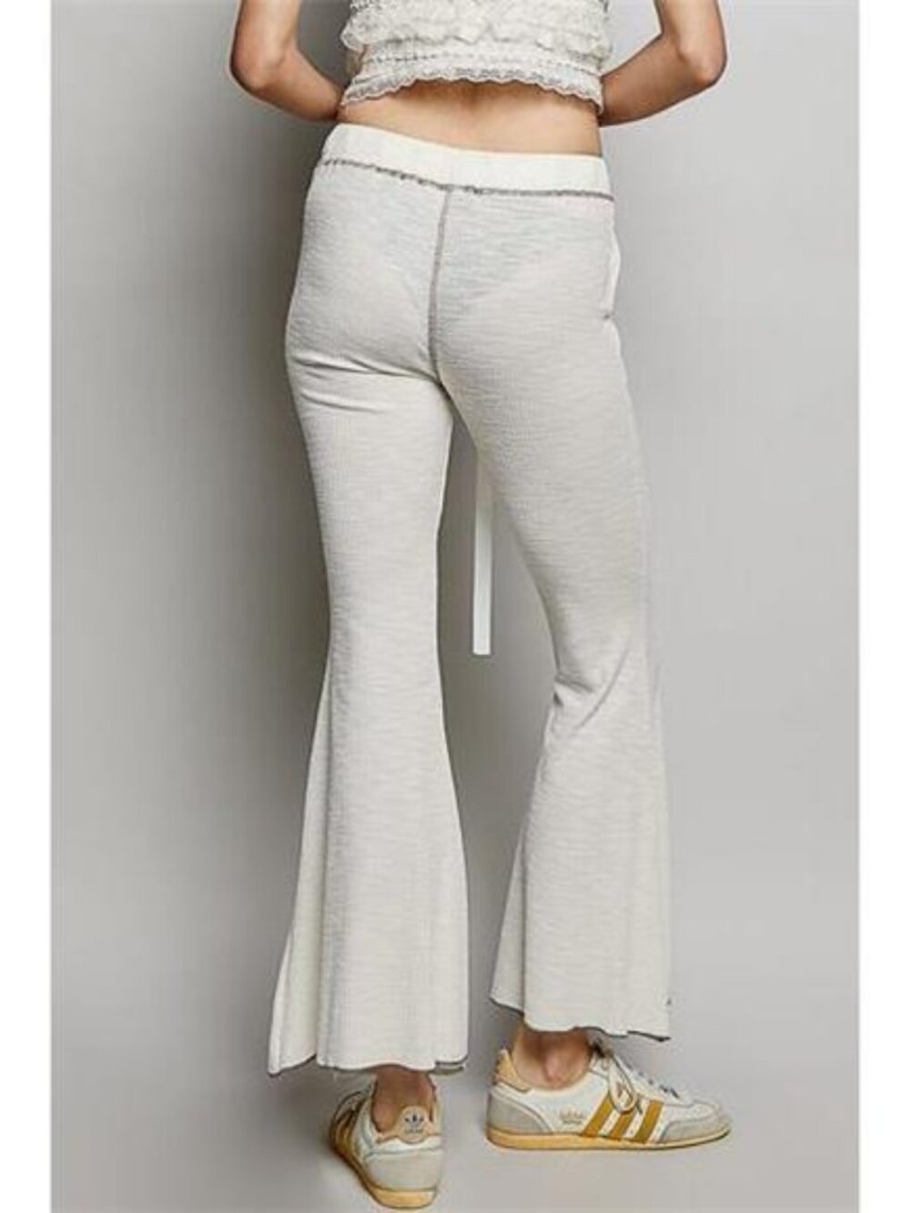 POL Drawstring Textured Ribbed Knit Pants - Picture 3 of 7